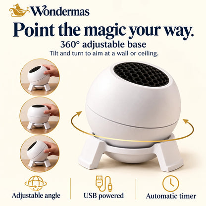 360 degree adjustable base: tilt and turn the Wondermas projector