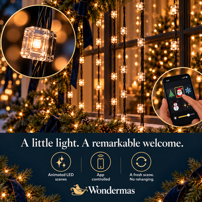 Wondermas curtain app detail with smartphone app control